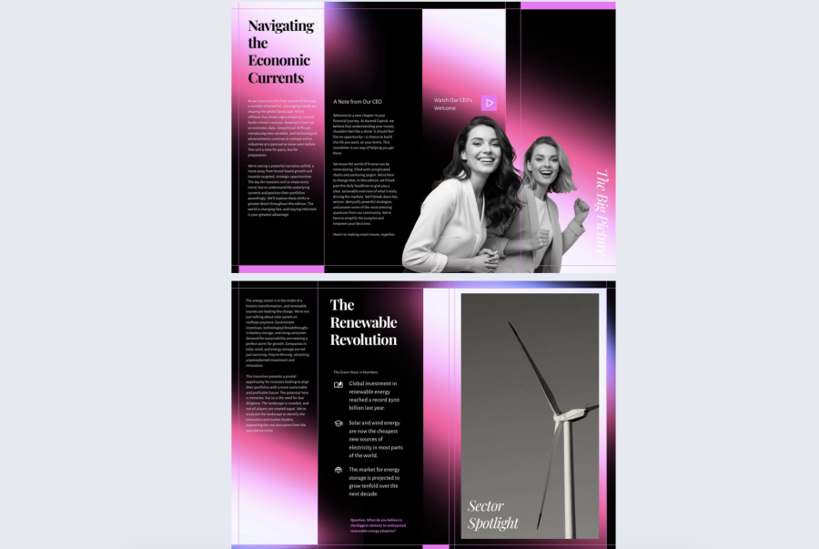 Financial Overview Newsletter Idea