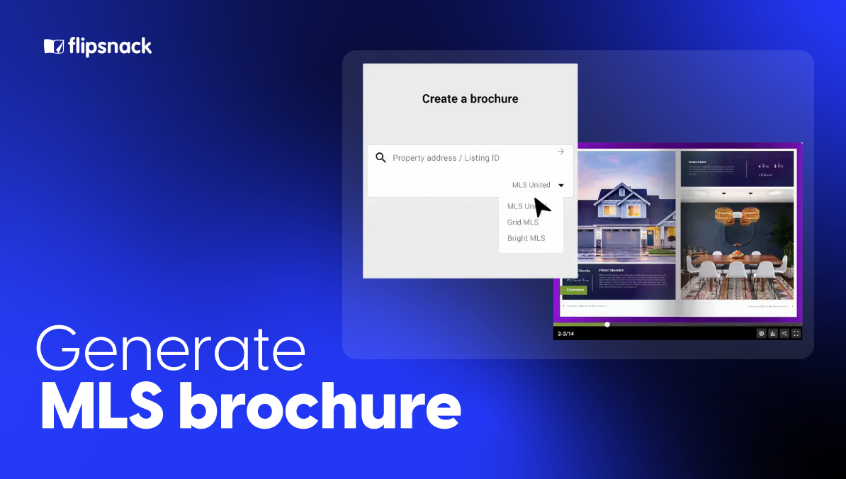 Generate MLS brochure in Flipsnack