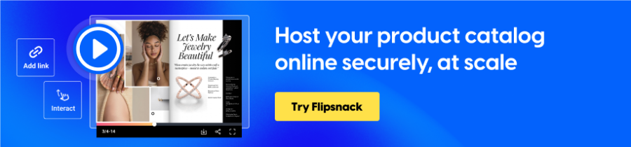 host product catalogs in Flipsnack and scale your processes 