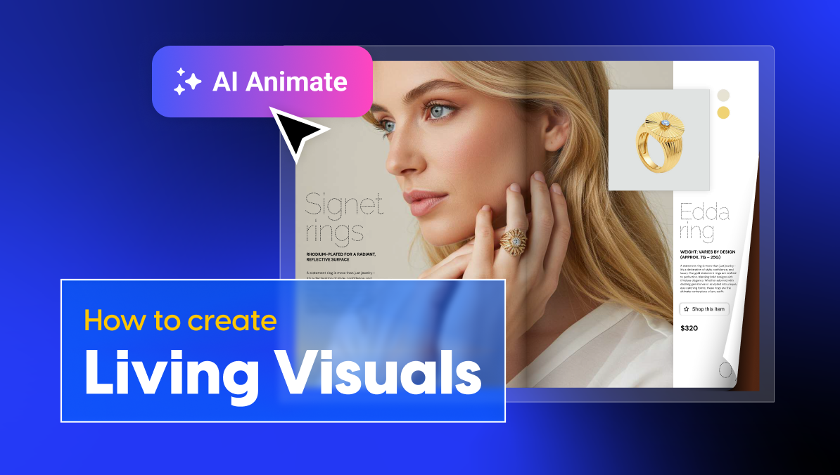 Creating living visuals in Flipsnack with AI in two clicks - cover
