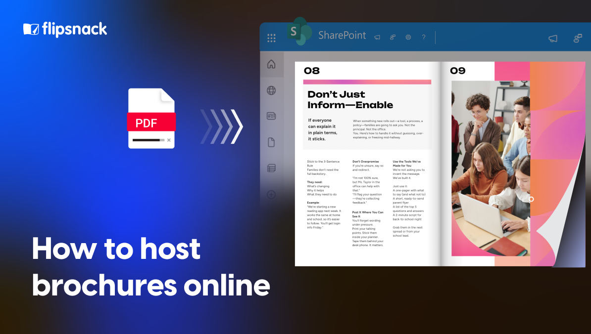 How to host a PDF brochure online using Flipsnack
