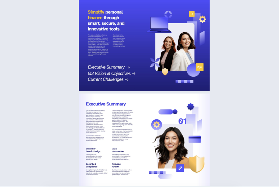 Interactive Innovation Roadmap Newsletter Template