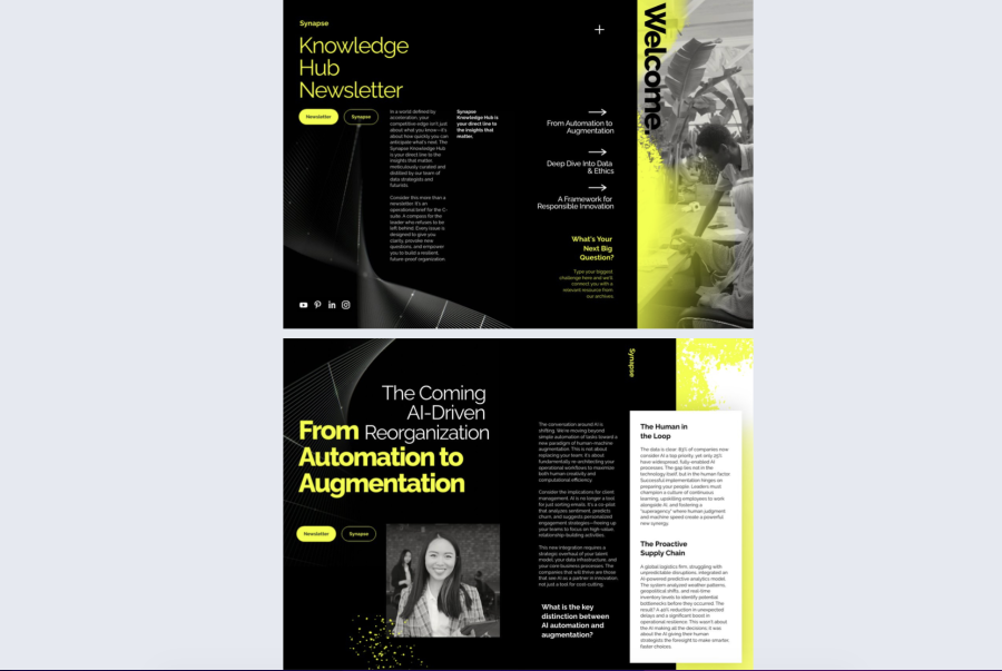 Interactive Knowledge Hub Newsletter Template