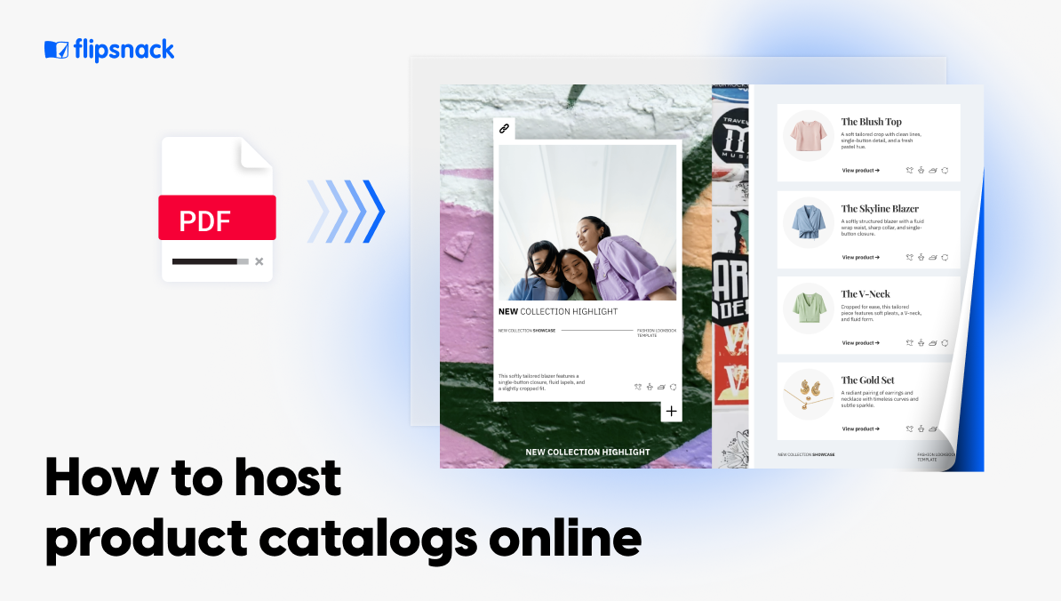 host product catalog in Flipsnack