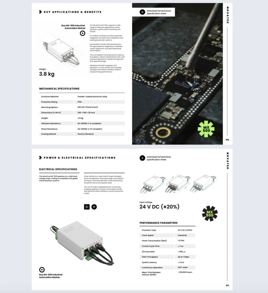  Interactive Equipment Spec Sheet Template made with Flipsnack