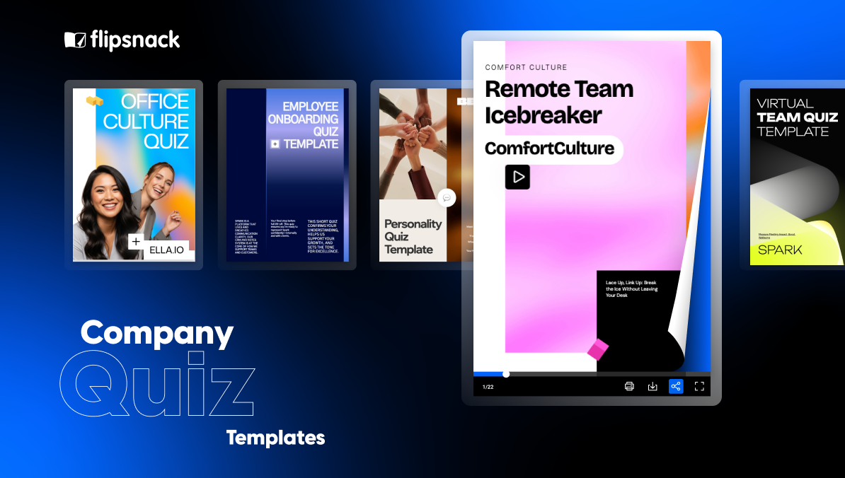 create company quiz templates with flipsnack