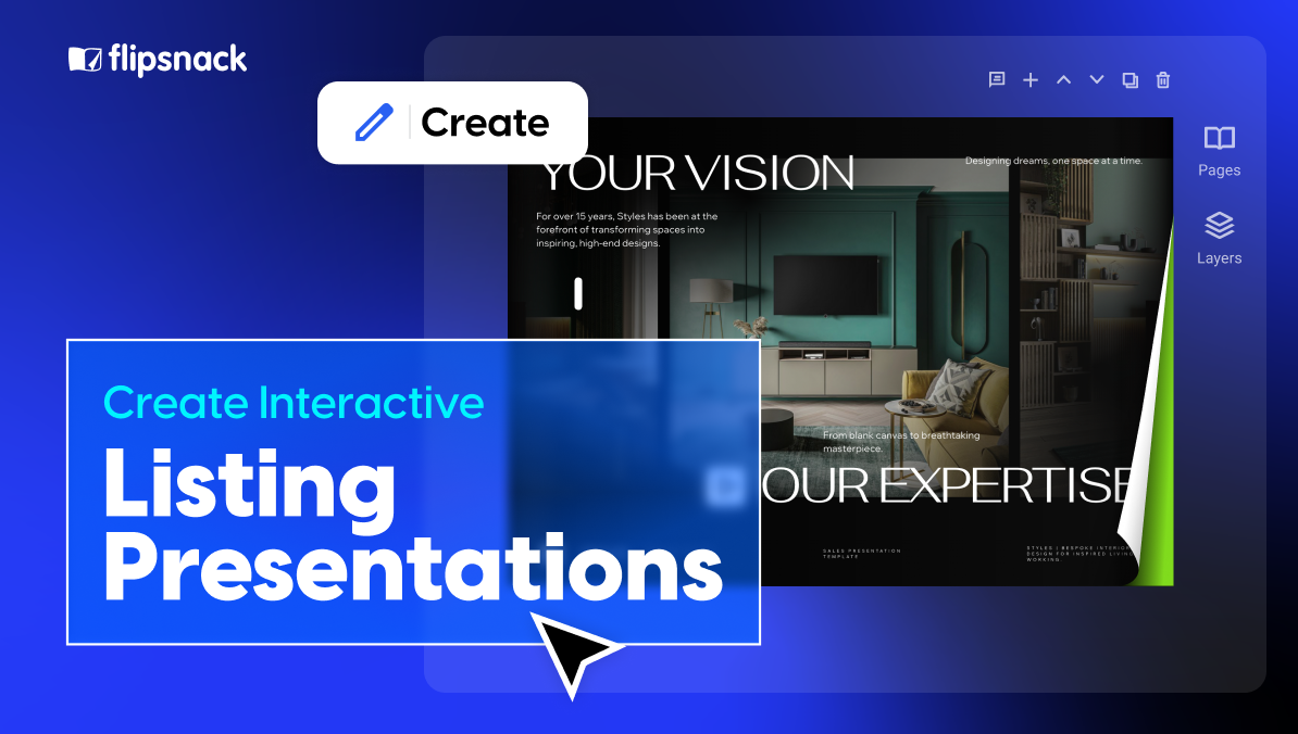 create interactive listing presentations with Flipsnack
