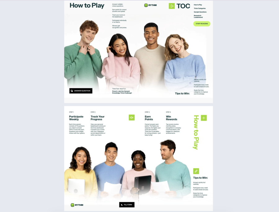 Employee trivia template