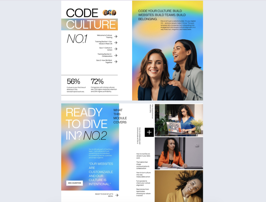 interactive office culture quiz template