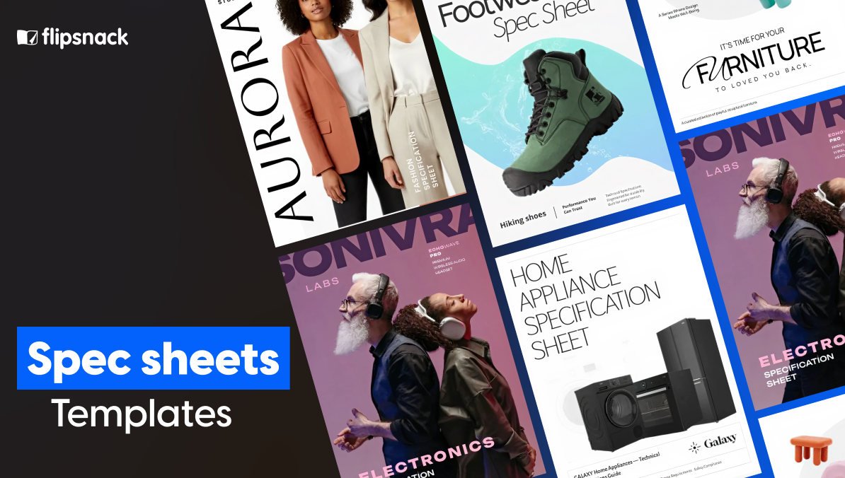 spec sheets templates Interactive Spec Sheet Templates for Products, Engineering & Manufacturing