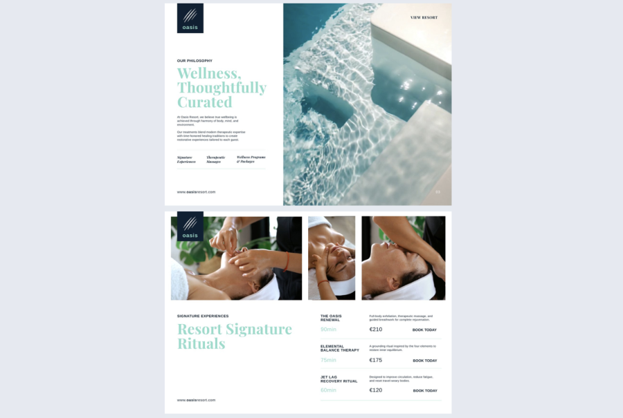 Luxury Wellness Resort Brochure Template