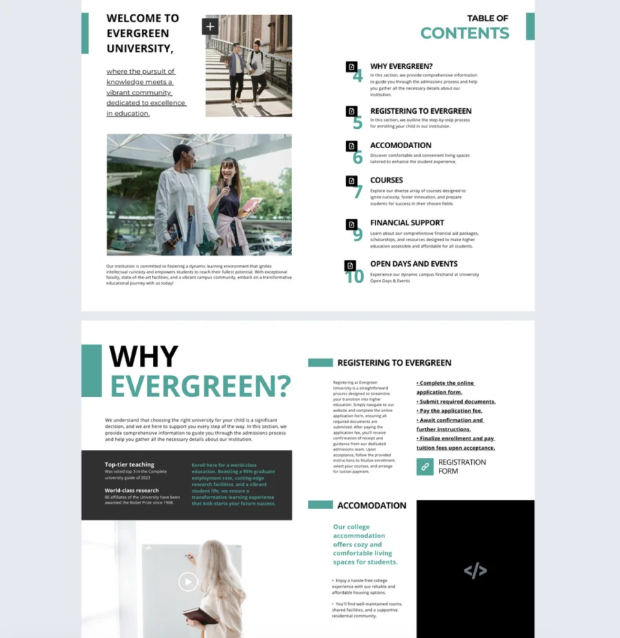 Online Admissions Handbook Guide Template