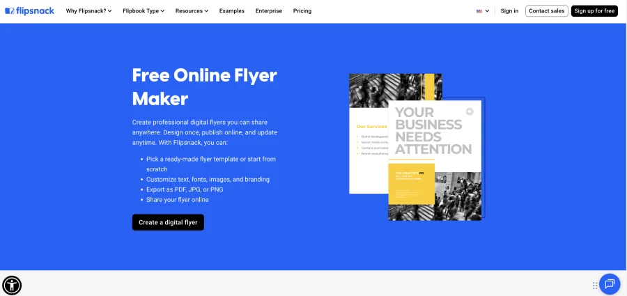 flipsnack free online flyer maker