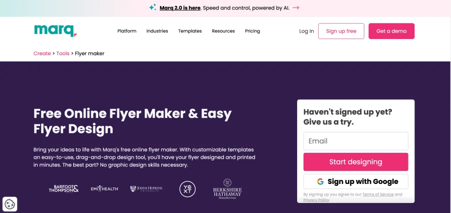 marq free online flyer maker