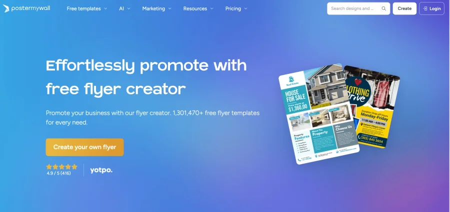 postermywall free online flyer creator