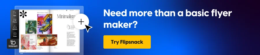 try flipsnack free online flyer maker