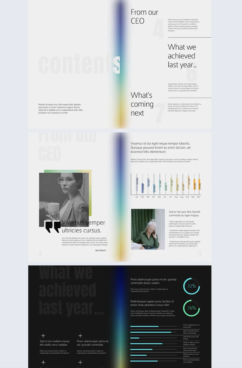 Colorful Annual Business Report Template