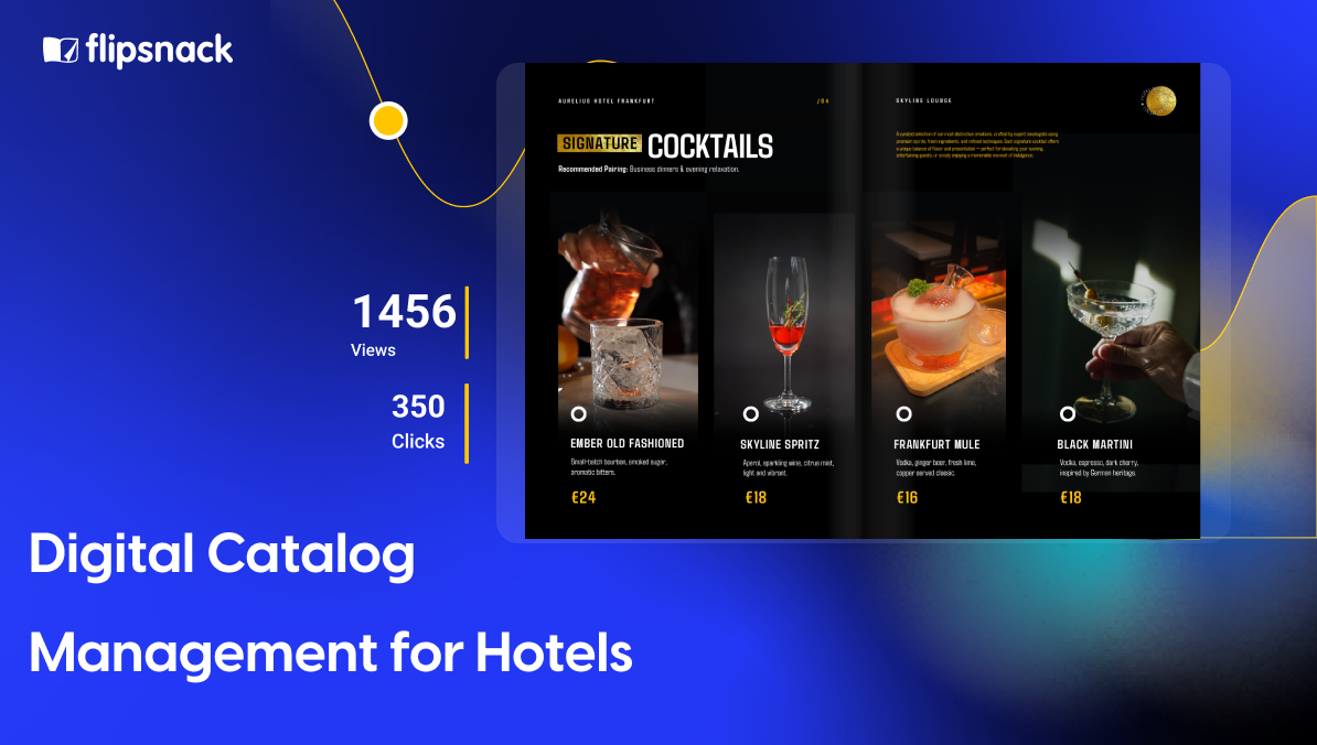Cover for hotel management catalogs
