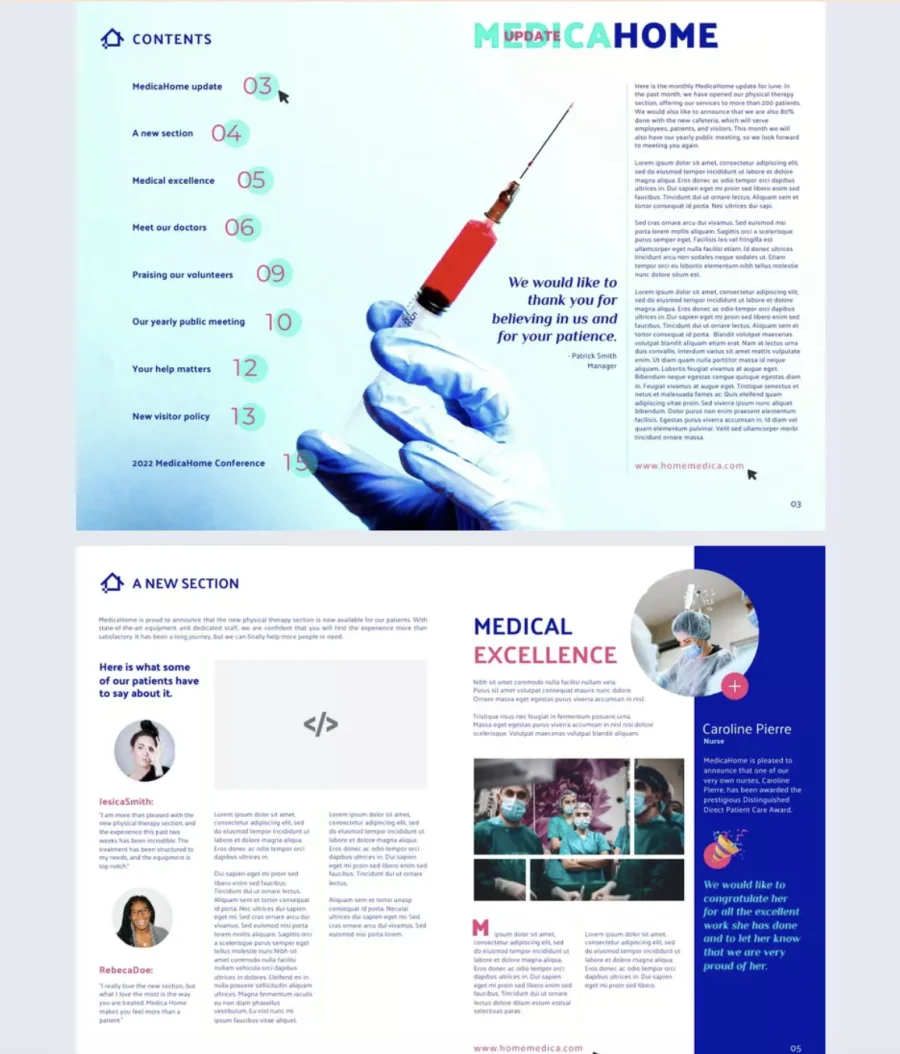 Custom HIPAA Medical Newsletter Template