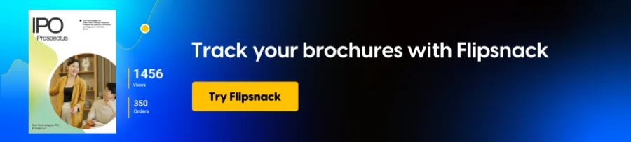 track and make your brochure content interactive with Flipsnack