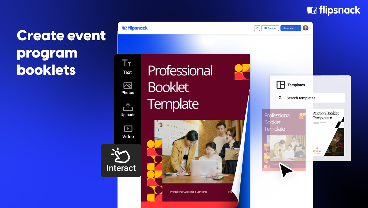 How to create an event program booklet - cover image