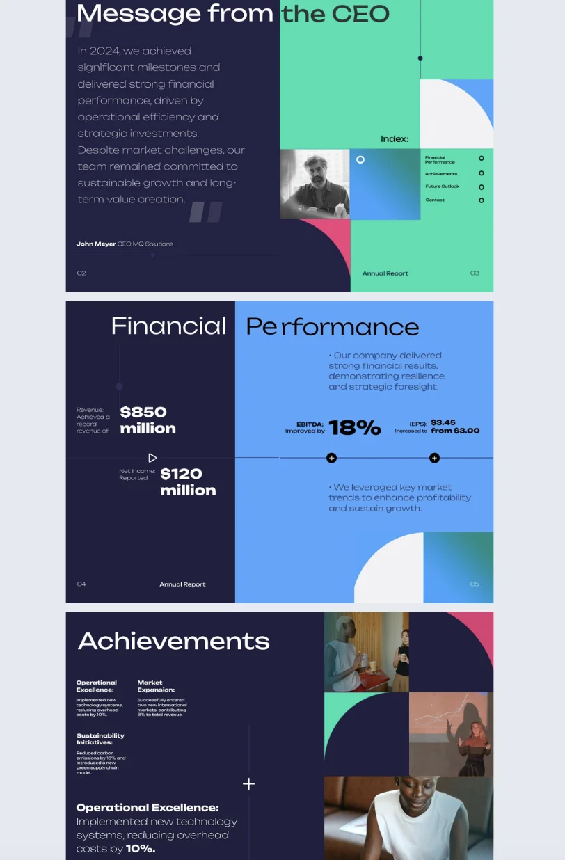 Interactive Annual Report Template