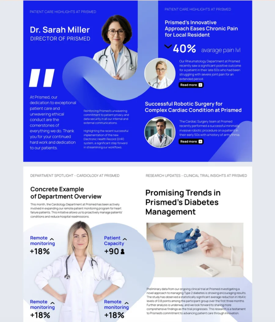 Internal Insights Medical Newsletter Template