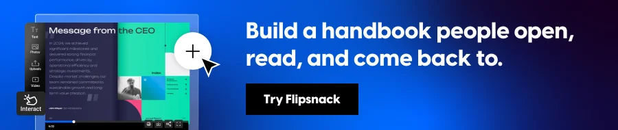 create employee handbooks with flipsnack cta