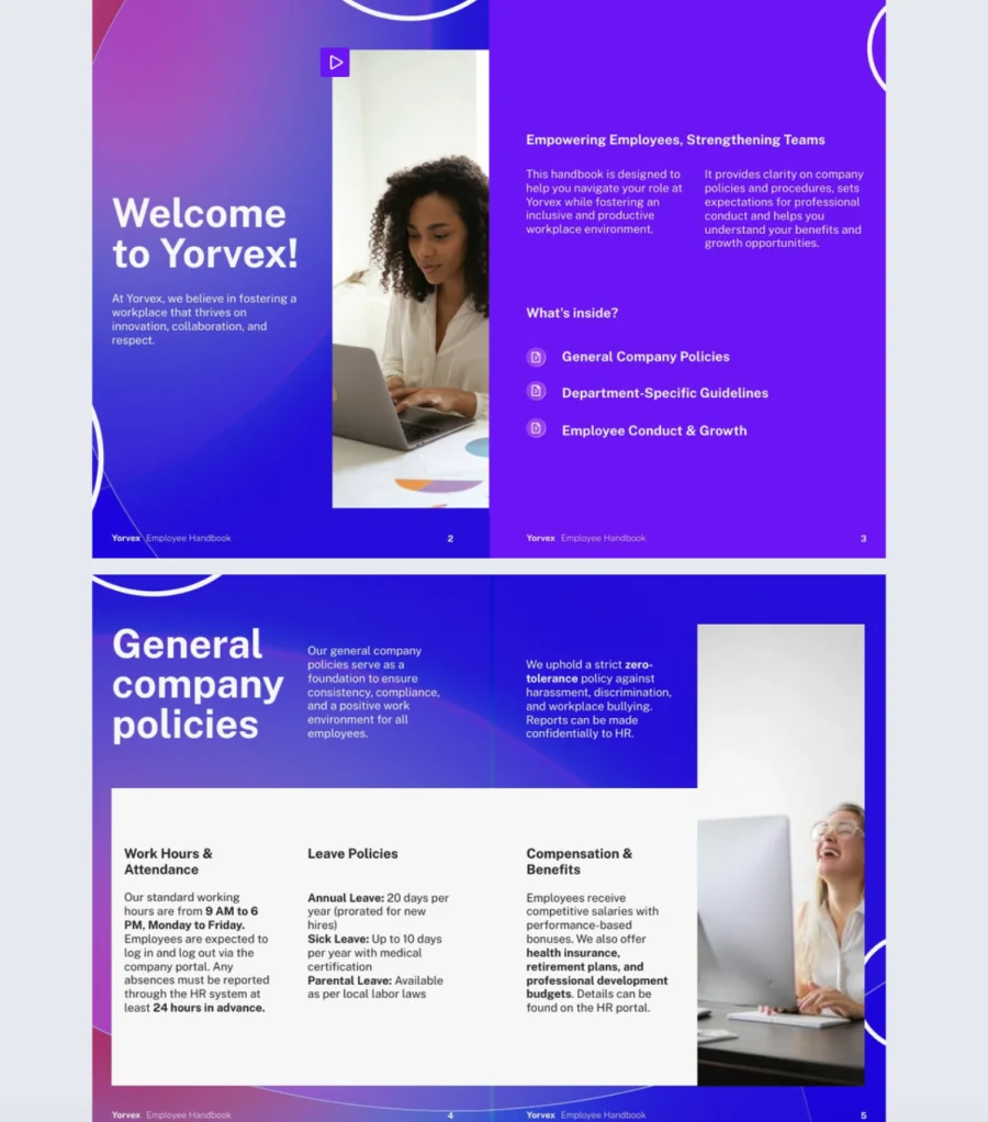 employee handbook template