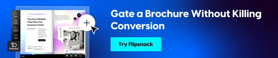 how to gate a brochure with flipsnack CTA