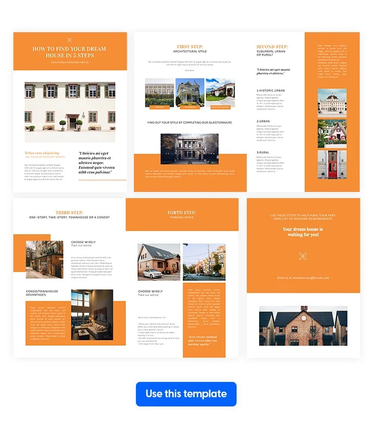 Online real estate newsletter template