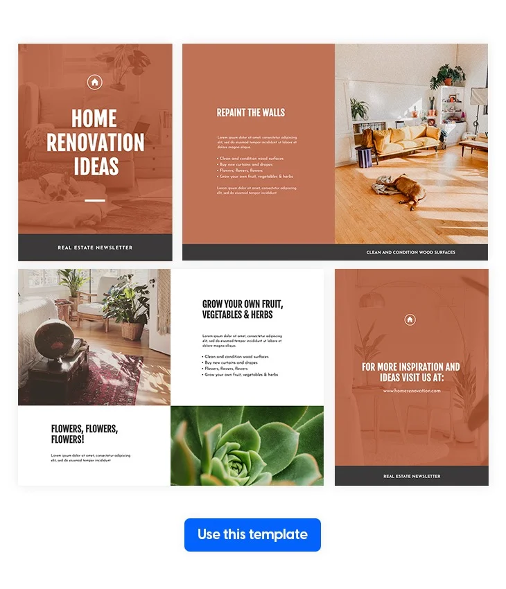 Real estate home newsletter example