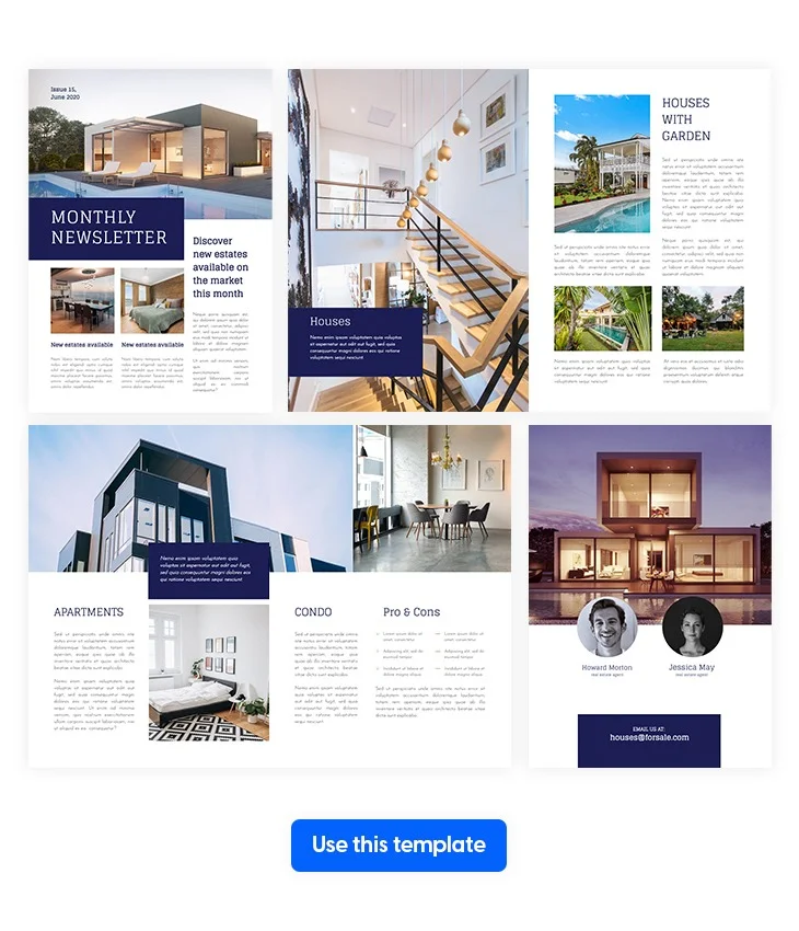Real estate newsletter template