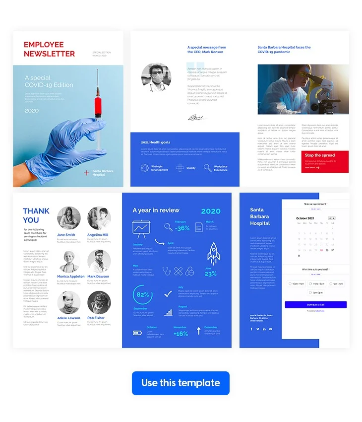 HIPAA Medical Newsletter Interactive Template
