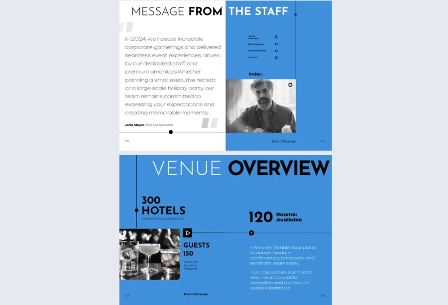 Editable Corporate Event Package Template