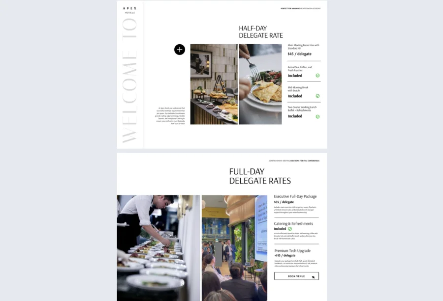 Editable Day Delegate Package Template
