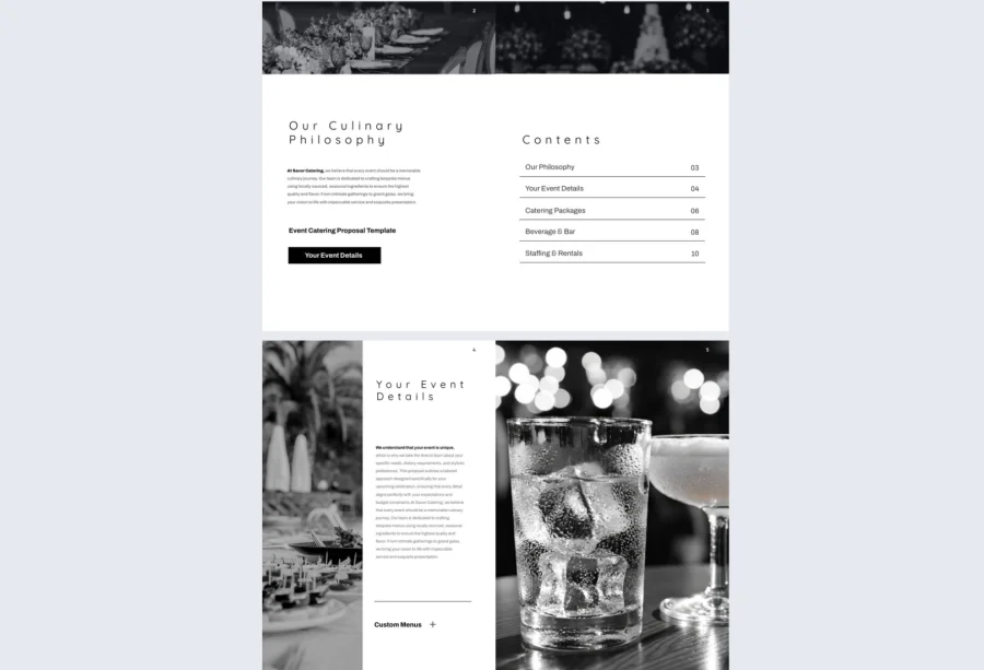 Editable Event Catering Proposal Template