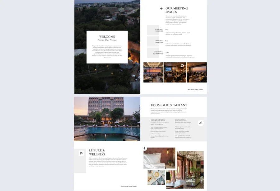 Editable Hotel Meeting Package Template
