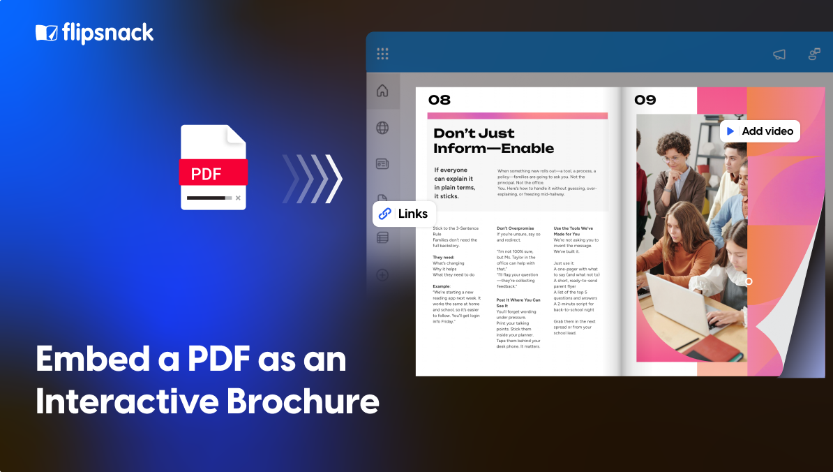 embedding it as an interactive brochure changes everything — and exactly how to do it with Flipsnack.