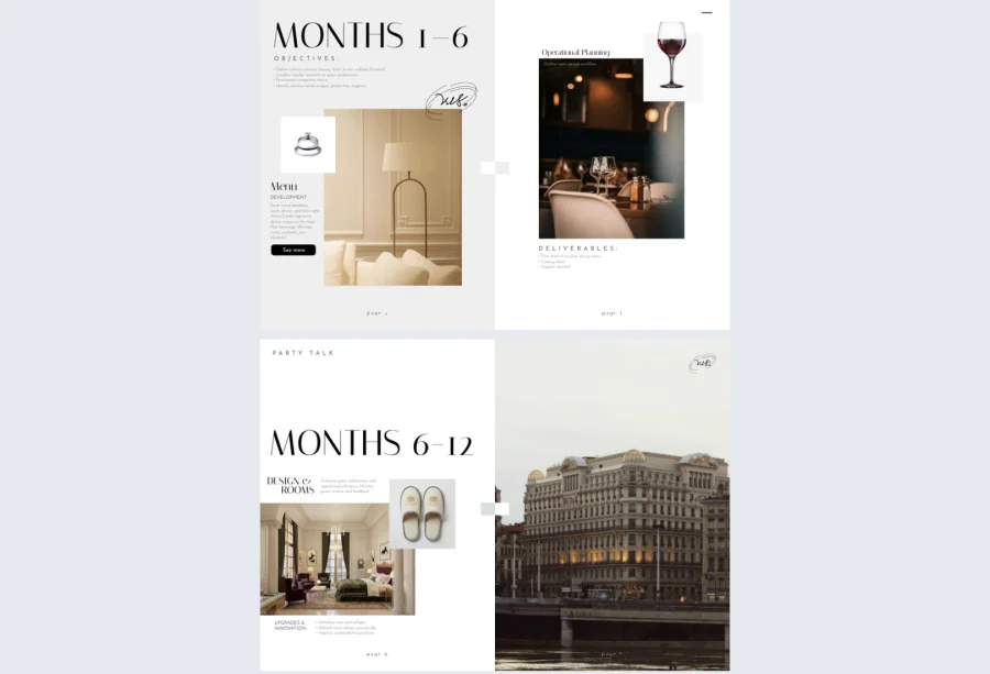 Interactive Hotel Launch Timeline Template