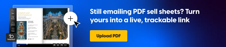 Still emailing PDF sell sheets? turn yours into a live, trackable link
CTA: Upload PDF