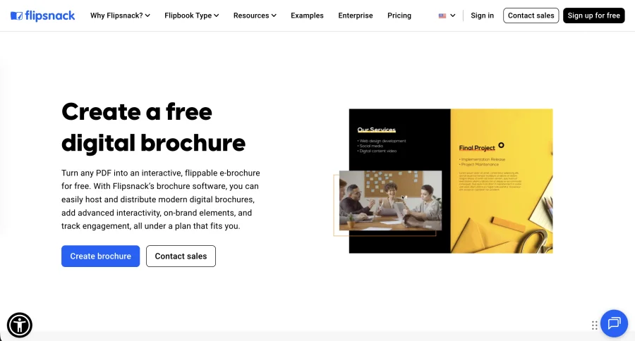 Create brochures online with Flipsnack