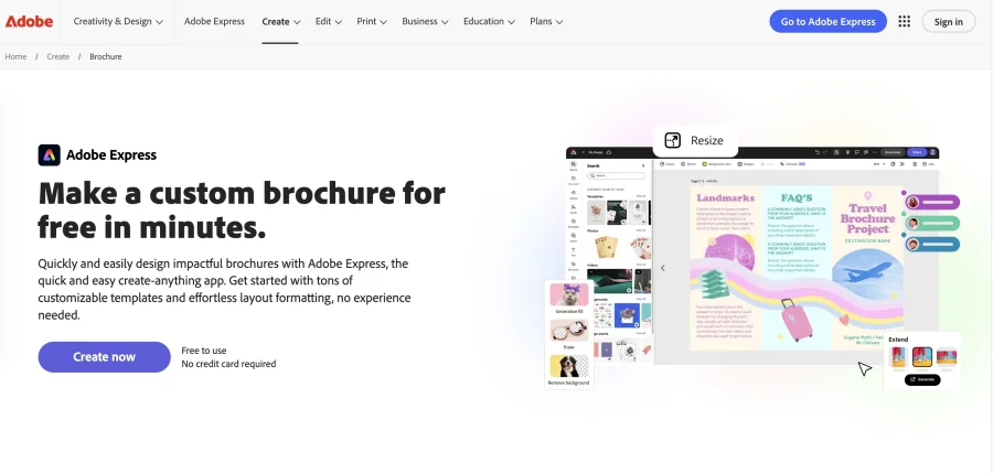 Adobe express digital brochure creator