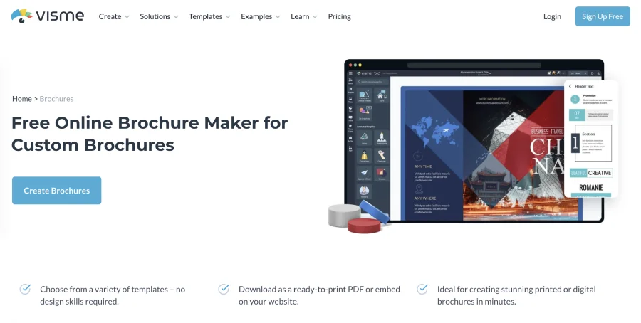 Visme digital brochure