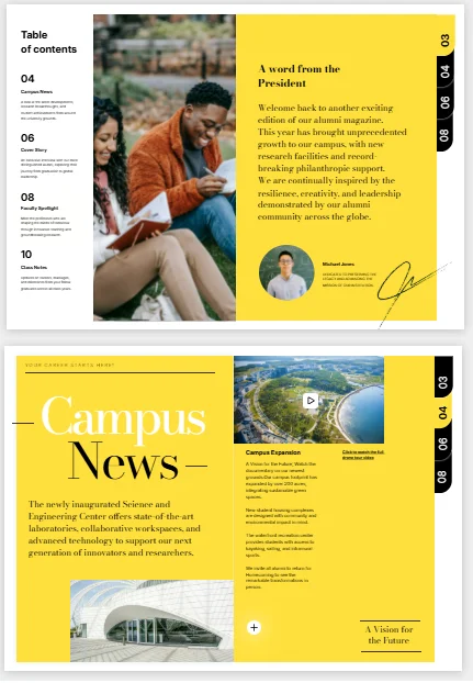 Alumni Magazine Template