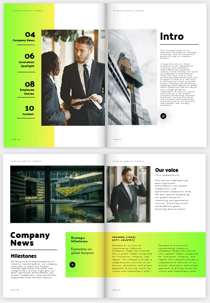 Interactive Corporate Magazine Template