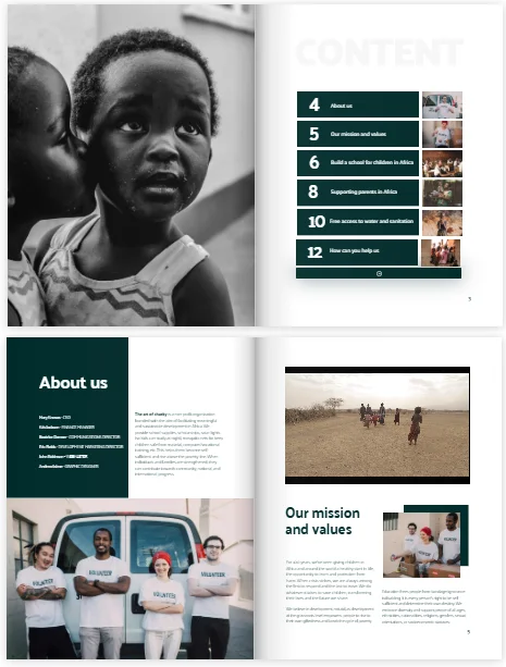 Interactive Nonprofit Brochure Template