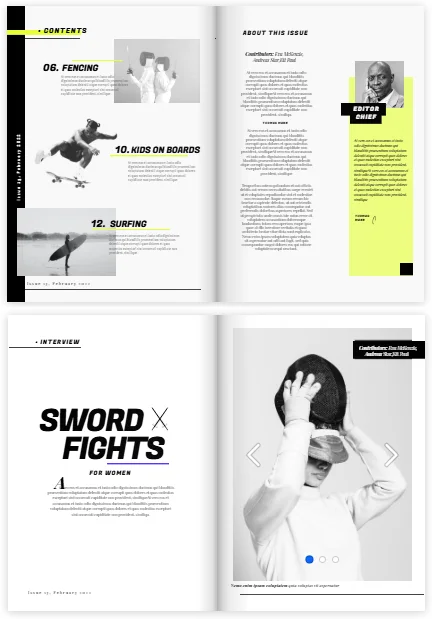 Page-Flipping Interactive Sports Magazine Template