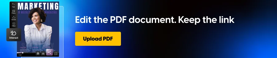 Edit the PDF document, keep the link
CTA: Upload PDF
