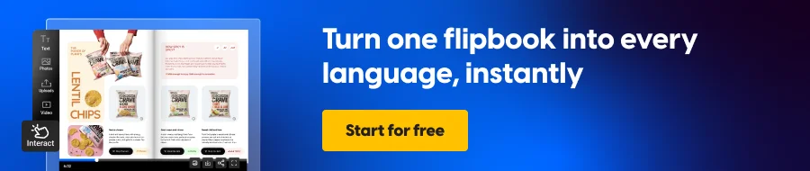 Turn any flipbook into every language, instantly
CTA: start for free